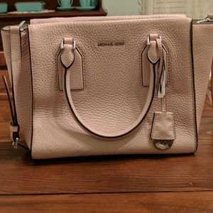 Michael Kors light pink leather satchel